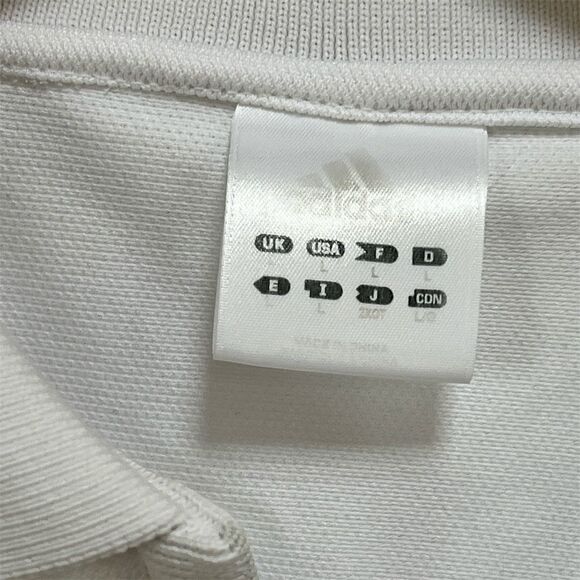 Adidas Women's Polo Shirt L White Short Sleeve Climacool Sports Top - Picture 6 of 9